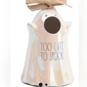 NIB Too cute to spook luster ghost birdhouse. halloween decor.
